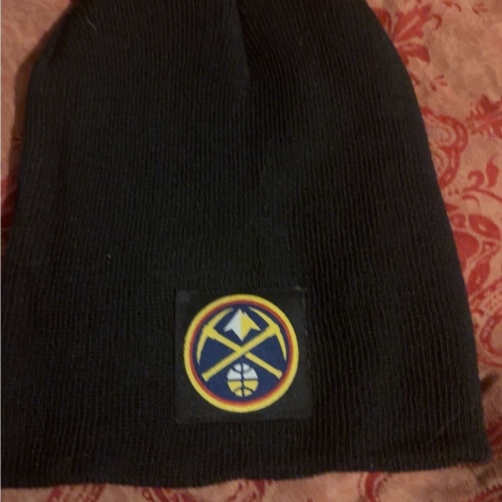 Black Beanie with Denver Nuggets/Mountain Dee Logo Patch
